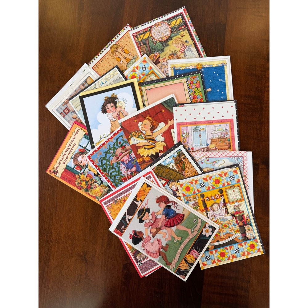 Vintage Mary Engelbreit Greeting Cards Lot Cottagecore Whimsical Stationery Art